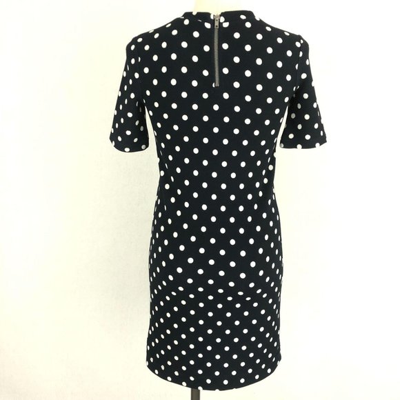 H&M Divided Navy Blue White Polka Dot Dress Sz 6 - Picture 3 of 8